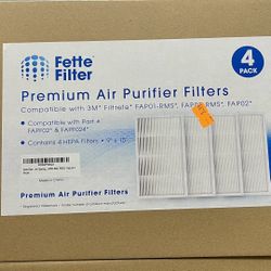  Filter Premium Air Purifier Filters—4 pack (9” x 15”) designed to help capture dust, allergens, and more.