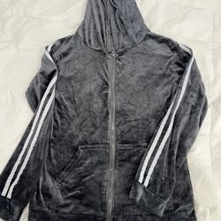 Women's Velour Tracksuit Zip-Up Jacket and Jogger Pants with Pockets Sweatsuit Loungewear Set 2 Piece Loose Fit