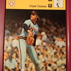 1978 Sportscaster Frank Tanana California Angels Irrelevant Angel Baseball Sports Photo Large Over-sized Card HTF Collectible Vintage Italy