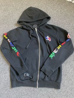 Chrome zip hoodie with bag size xxl