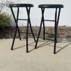 Black Collapsible Stools