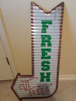 New metal Xmas sign($13) can be hung or just lean against a wall