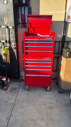 Husky Red Tool Chest and Cabinet Combo
