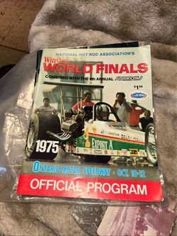 1975 NHRA Winston World Finals Official Program Ontario Motor Speedway Oct 10-12