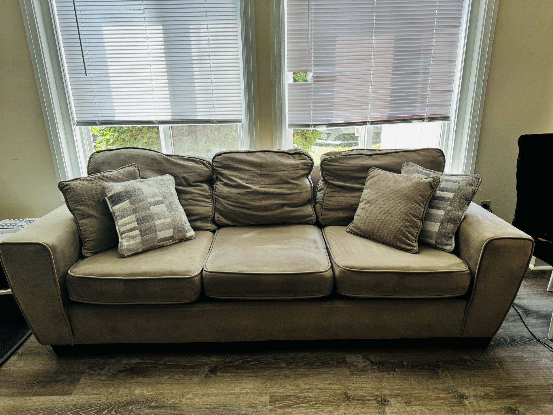 3 Piece Couch Set : 3 Seats Sofa + Armchair And Ottoman With Storage