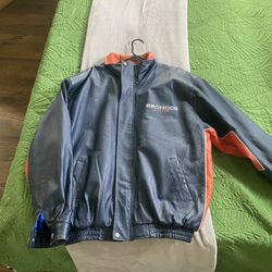 Vintage Broncos Bomber Leather Jacket