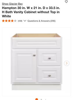 White bathroom vanity