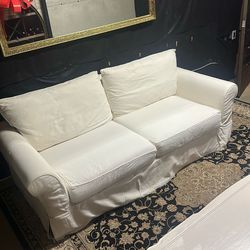 Quality Linen Couch & Darling Coffee Table (Priced To Sell!)
