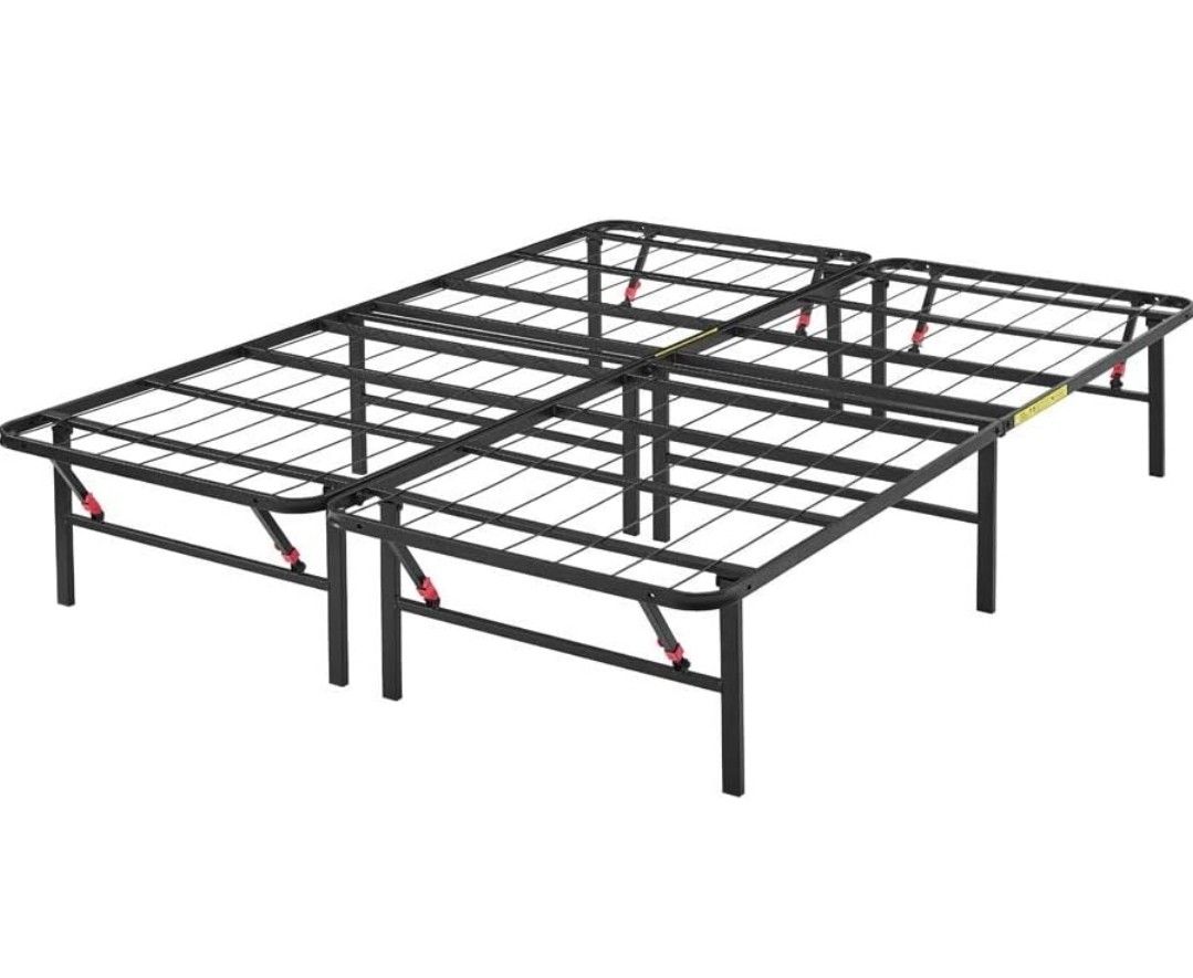 Full Size Foldable Platform Bed Frame 14" High