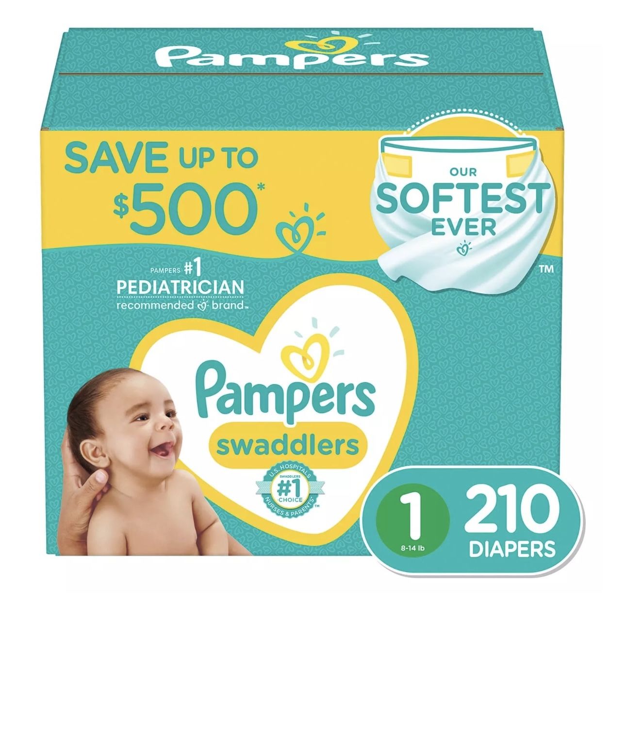 Diapers- Pampers Size 1