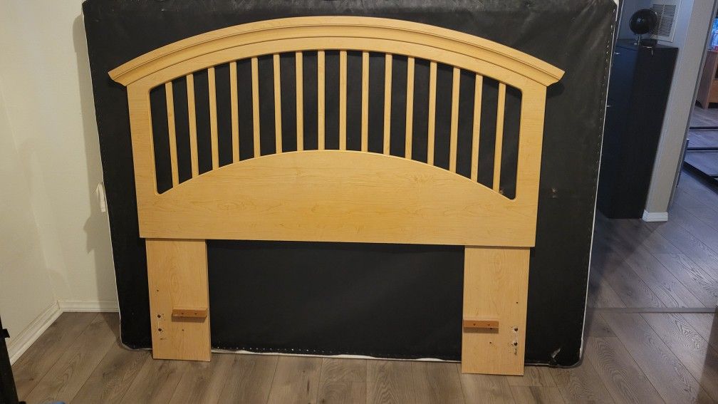 Queen bed headboard and frame