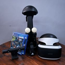 PSVR Bundle FULL SET w/ Controllers, Charger Dock & PS5 Adapter