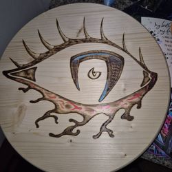 "Eye See You" Woodburning, Pyrography 