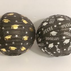 9.5″ Grad Foil Stamped Paper Lanterns