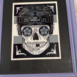 LA KINGS SUGAR SKULLS MATTED FRAME NHL