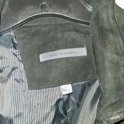 John Varvatos Black Suede Jacket/blazer
