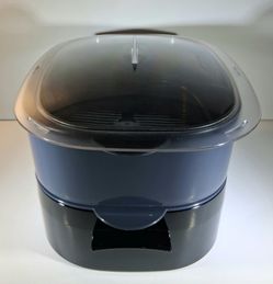 Vintage Tupperware 6-Piece Steamer / Cooker Set – 2.25 Qt – Smoky Gray – Made in USA