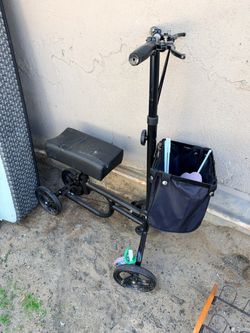 Black Knee Scooter with Basket