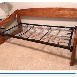 Real wood twin bed frame