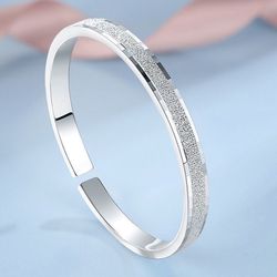 Frosted textured sterling silver 925