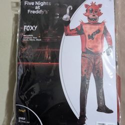 Five Nights At Freddy's Kids Costume- Foxy Size Small 4-6