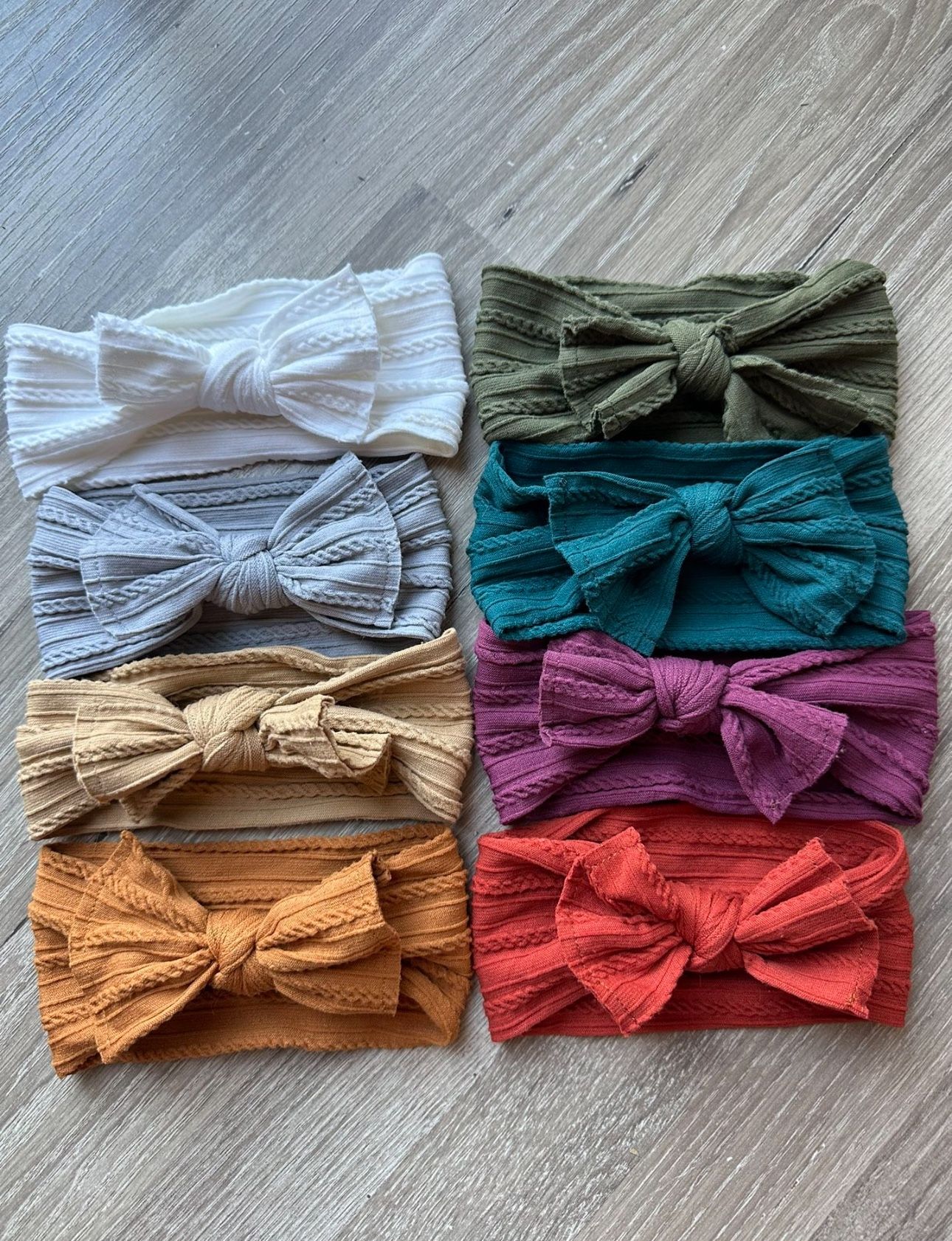 8- Textured Baby Girl Soft Headbands!