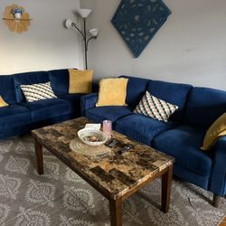 2 Set Of Blue Couch - No Wear N Tear