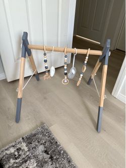 Baby wooden play gym