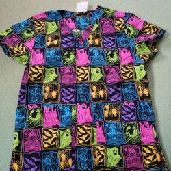 Halloween Scrub Top