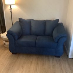 Ashley Navy Loveseat Great Condition FREE
