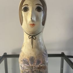 Vintage Wig Stand or Ornamental Papier Mache Head