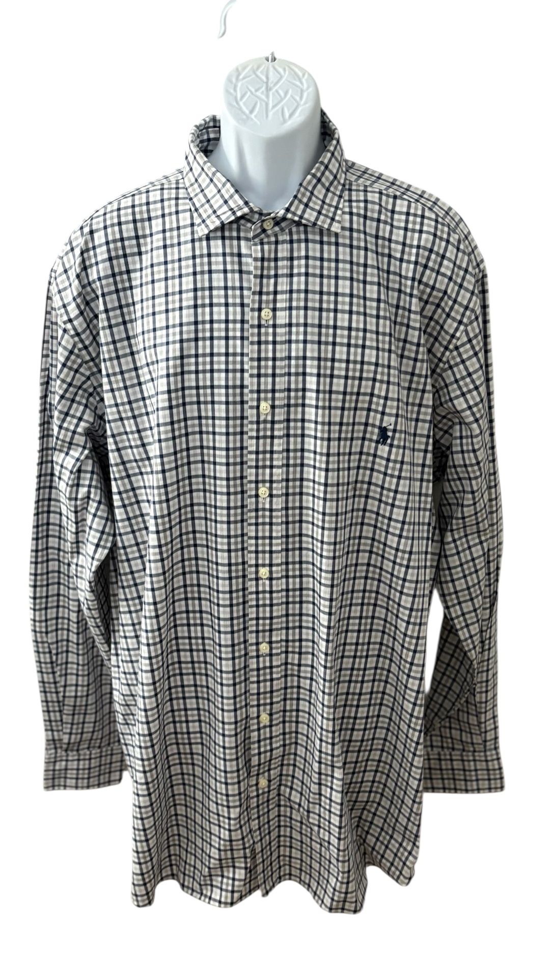POLO RALPH LAUREN Blue Checkered Long Sleeve Button Down Shirt Men’s 2XLT