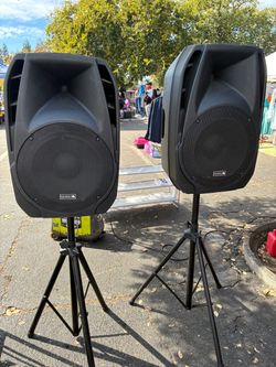 Edison PA Speakers Pair with Stands
