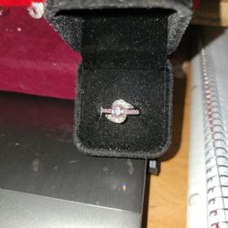 Sizes 6,7 Pink Topaz Rings 925 Sterling Silver