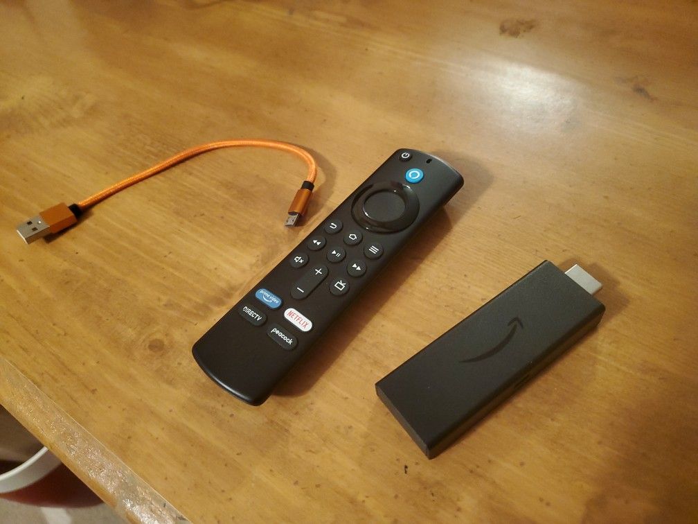 Amazon Fire Stick TV, with FireCable Cordless Adapter, Very Good