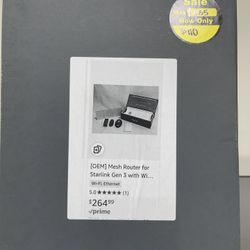 OEM] Mesh Router for Starlink Gen 3 with WiFi 6 | Works with Gen 2 Rectangular Dish and Gen 3 Flat Dish, White, New in Box! Connect up to 128 Devices