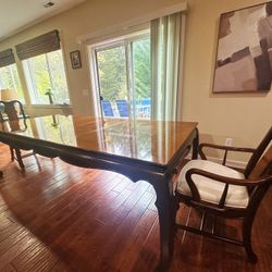 Solid Wood Dinning Table With 6 Chairs 