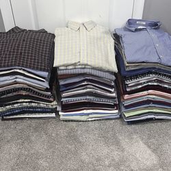 esale lot of 100 men's size extra large (XL) button-down shirts, 