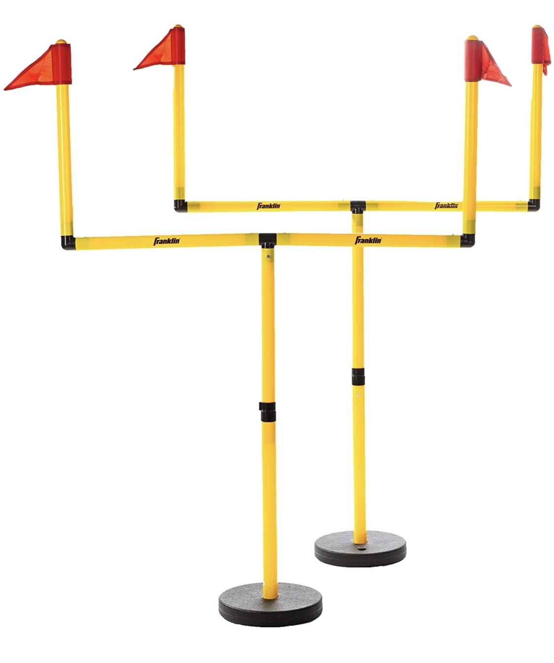 Franklin Sports Youth Football Goal Post Set - Kids Football Easily Adjustable Field Goals - Includes 2 Goal Posts - Perfect for Ages 4+ Backyard Play