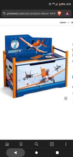 Deluxe Toy Box Chest Bench Disney Pixar Plane