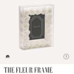 Wedding Picture Frame With Preserved Real White Roses