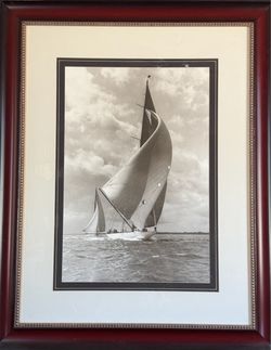 Beken of Cowes, Racing Yacht, Velsheda, 1934, photographic print, framed