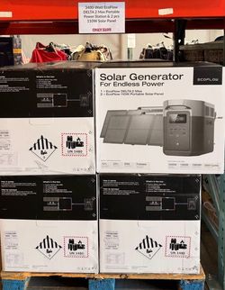 3400-Watt EcoFlow DELTA 2 Max Portable Power Station With X Boost Technology + 2 pcs 110W Solar Panel Brand New Only $698 !!