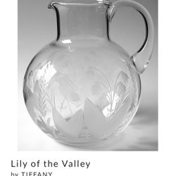 Tiffany and Co glass pitcher