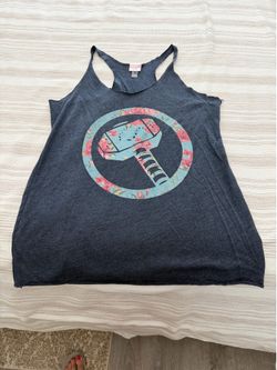 Thor hammer floral print tank top Marvel Thor hammer floral print tank top