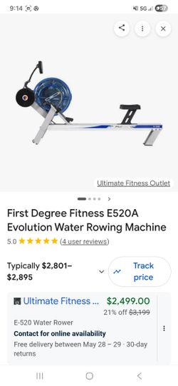 E520 Evolution Commercial Fluid Rower Indoor Rower