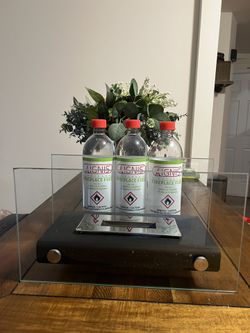 Tabletop Fire Pit With 3 Bottles Fuel!