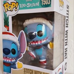 Funko Pop Disney Holiday Stitch In Santa Hat