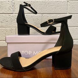 TOP Moda Darcie 1 Women's Fashion Ankle Strap Chunky Low Heel Dress Sandal Shoes