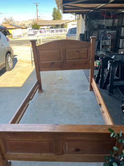 Full size all wood bed frame